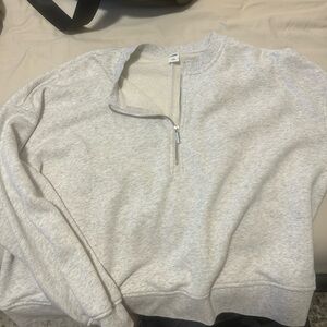 Women’s Gray Half-Zip Sweatshirt
